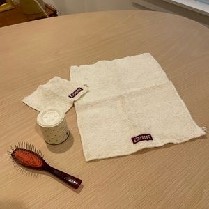 Vintage American Girl Doll Care Kit - Brush, wash cloth, towel, cleansing powder